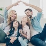 Family creating a joyful moment together.